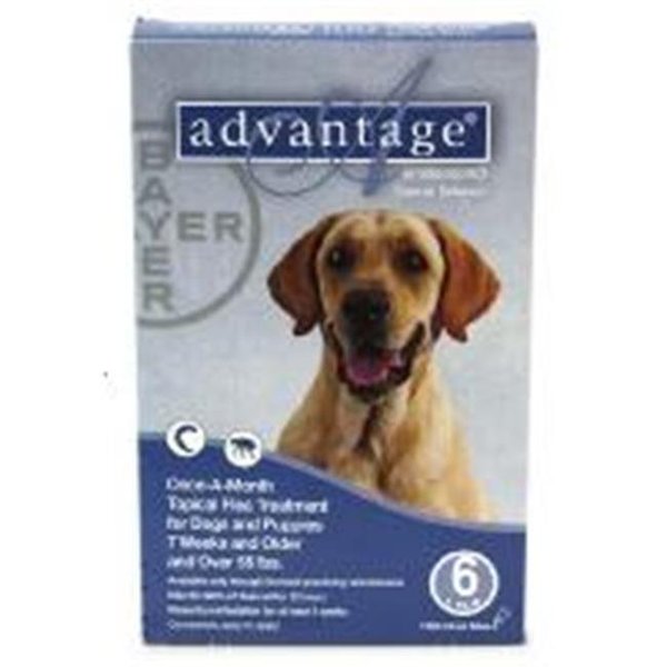 Bayer Bayer ADVANTAGE6-BLUE Advantage 6 Pack Dog 55 Lbs. & Up - Blue ADVANTAGE6-BLUE